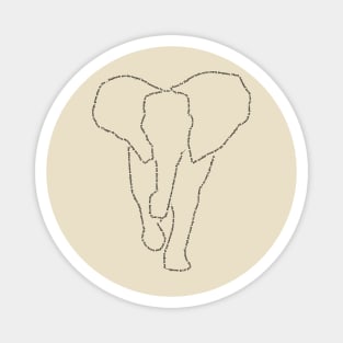Texted Elephant Magnet